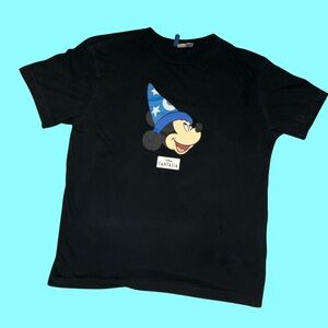 Disney / H&M Black Mickey Mouse Wizard Hat Fantasia T-Shirt Men’s Size Medium